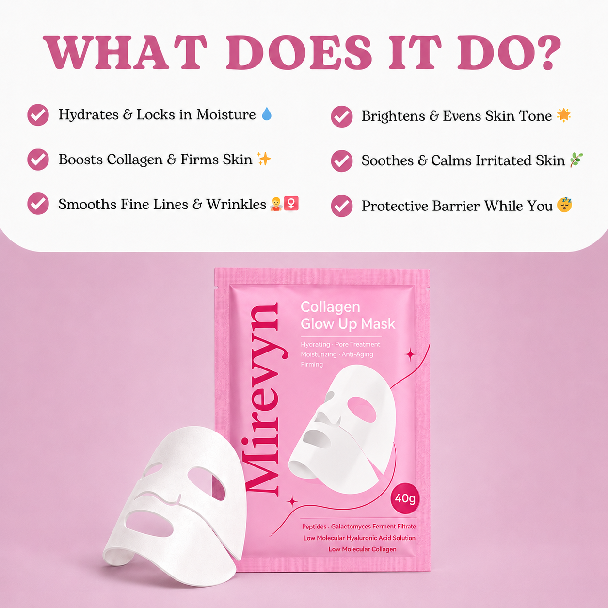 Mirevyn Collagen Glow Up Hydrogel Mask
