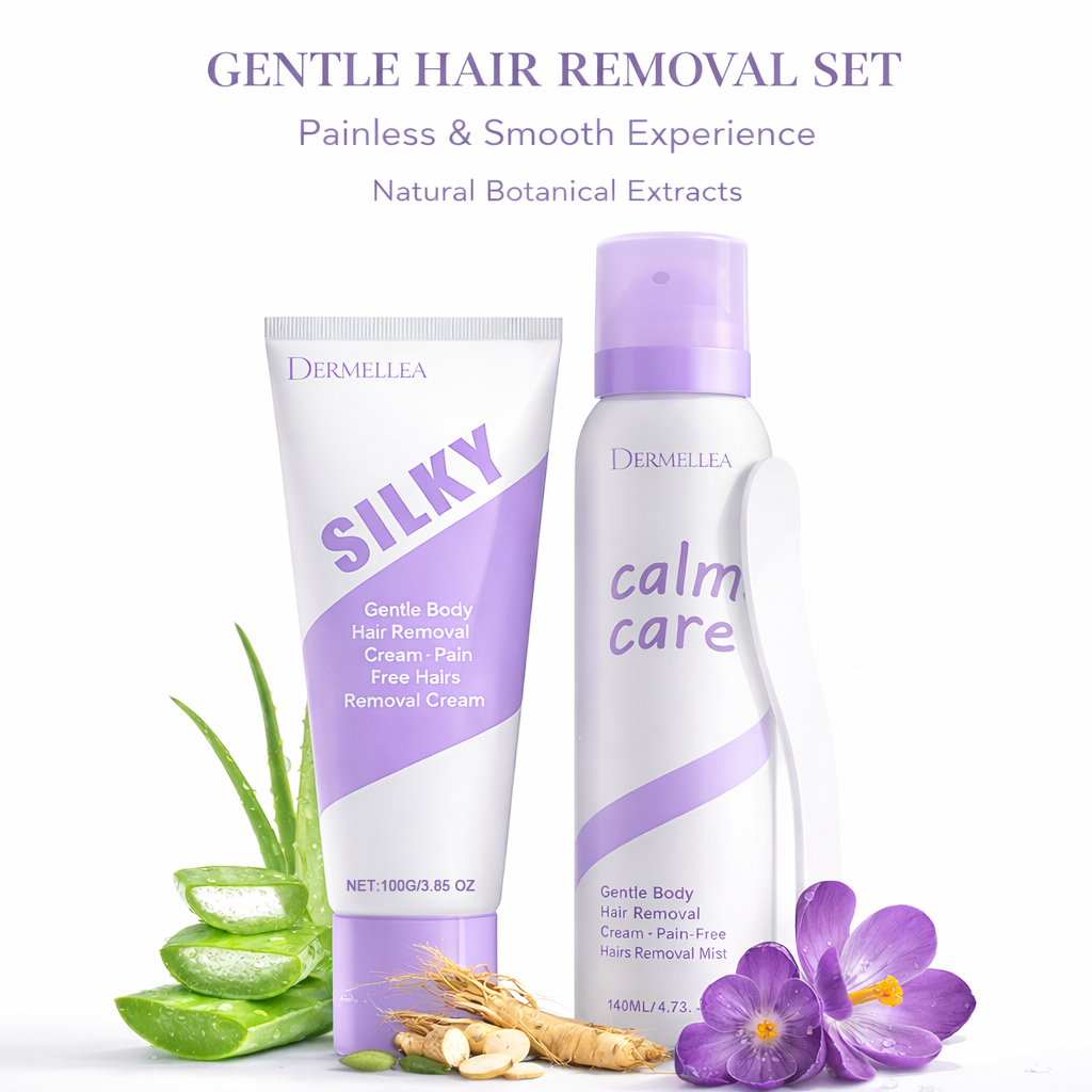 Dermellea Bikini Hair Removal Cream & Mousse Set – Pain-Free, Gentle & Fast for Sensitive Skin
