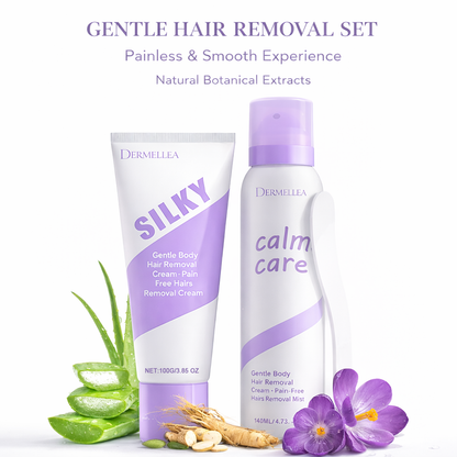 Dermellea Bikini Hair Removal Cream & Mousse Set – Pain-Free, Gentle & Fast for Sensitive Skin