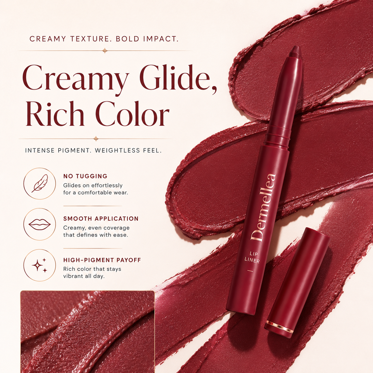 Last Day: Buy 1 Get 1 Free — Dermellea Precision-Glide Lip Liner
