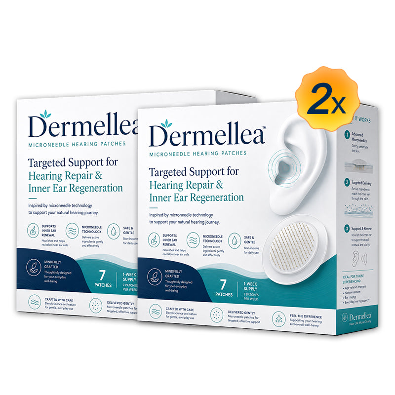 Dermellea™ HEARING REPAIR MICRONEEDLE PATCHES ✅ Targets Hearing Loss, Tinnitus, Ear Infections, Balance Disorders, and Age-Related Ear Degeneration.