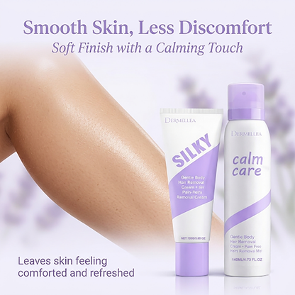Dermellea Bikini Hair Removal Cream & Mousse Set – Pain-Free, Gentle & Fast for Sensitive Skin