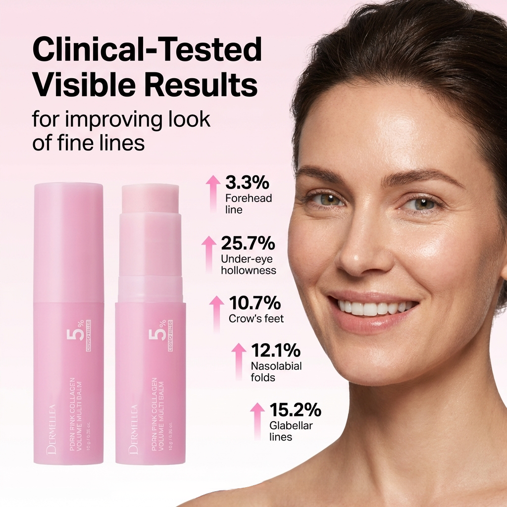 Dermellea Pink Collagen Plumping Multi Balm – Firm, Smooth & Youthful Skin