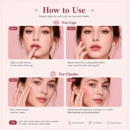 Last Day Buy 1 Get 1 Free Dermellea Soft Blur Lip & Cheek Tint