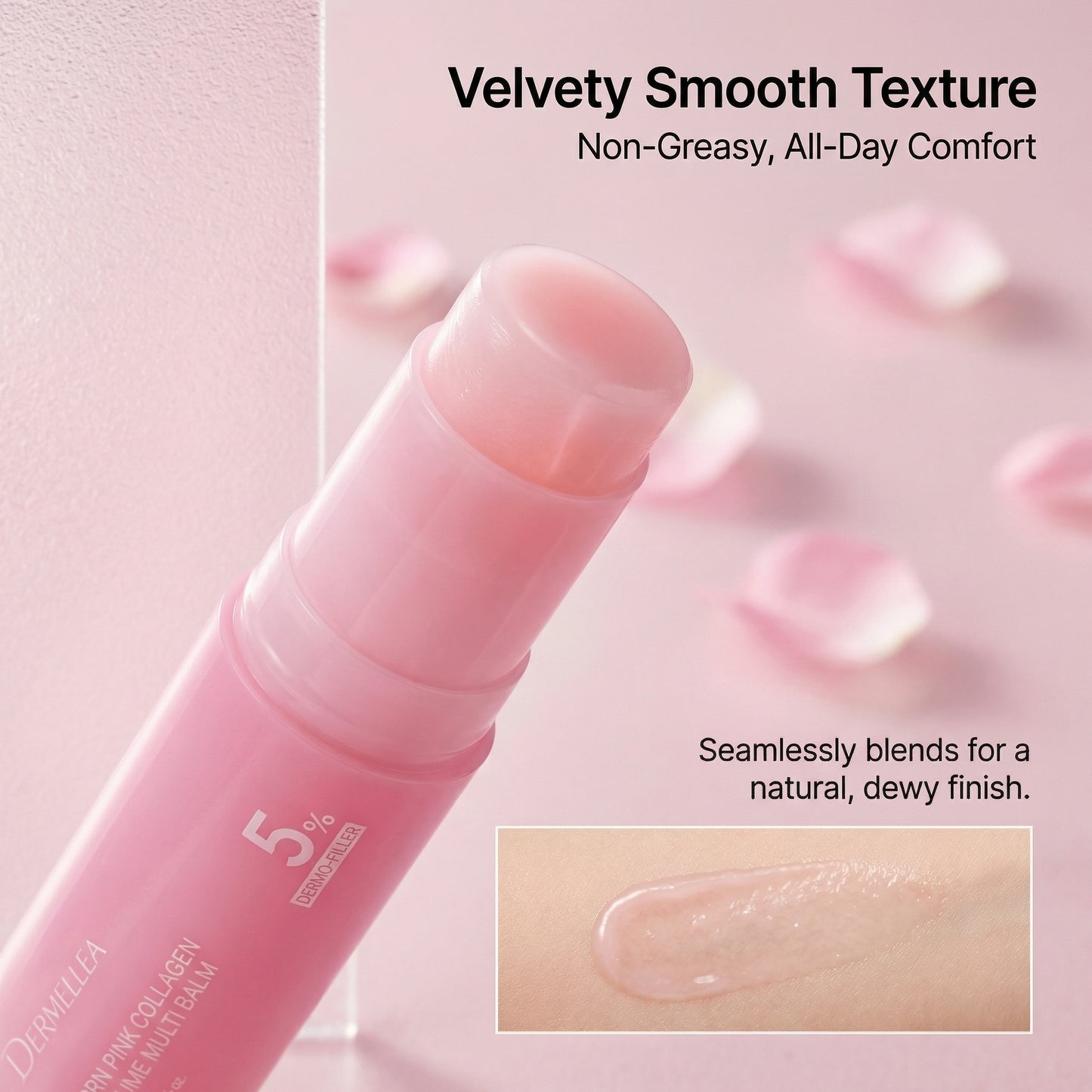 Dermellea Pink Collagen Plumping Multi Balm – Firm, Smooth & Youthful Skin